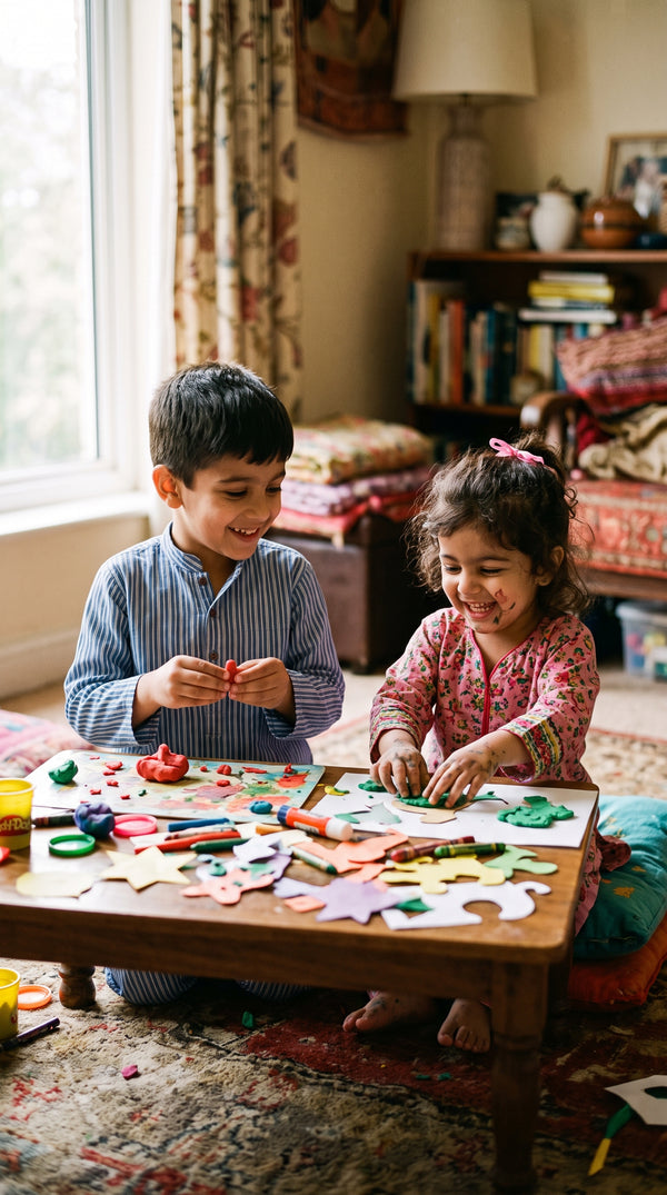A craft afternoon at home